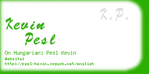 kevin pesl business card
